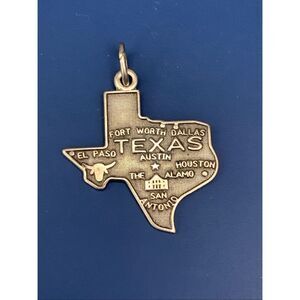 .925 Texas State Sterling Silver Jewelry Charm #Dallas #San Antonio #cowboys